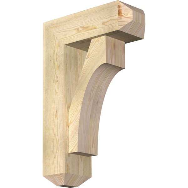 Ekena Millwork Westlake Craftsman Rough Sawn Bracket w/ Offset Brace, Douglas Fir, 8"W x 22"D x 34"H BKT0806X22X34WTL04RDF - main